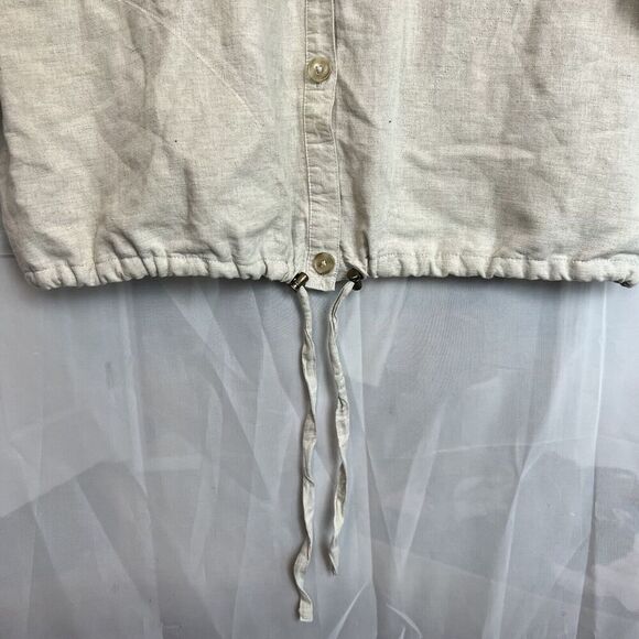 Liz Clairborne linen short sleeve button down XXL safari outdoor farmhouse - Picture 4 of 13